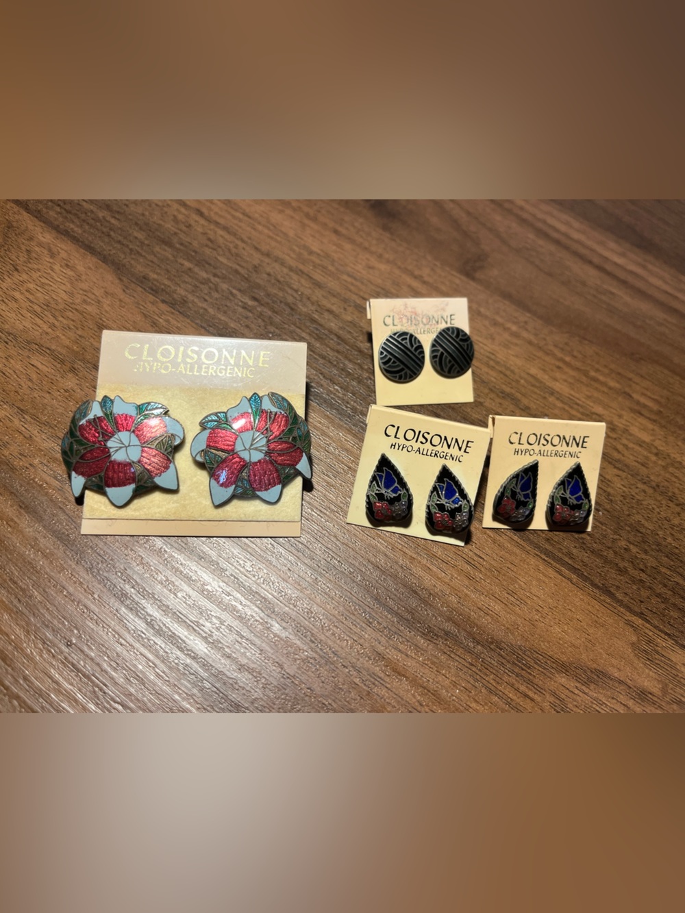 Vintage Cloisonne Earrings